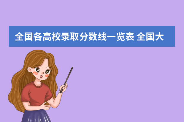 全国各高校录取分数线一览表 全国大学分数线排名